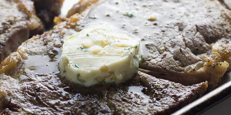 Receita de Bife na Air Fryer com manteiga de alho e ervas Receita de Bife na Air Fryer com manteiga de alho e ervas